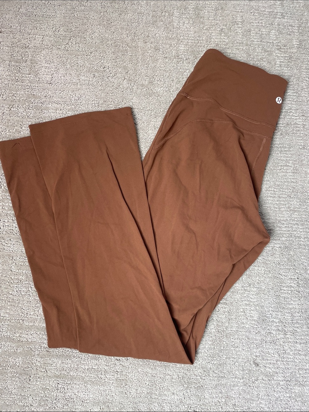 Lululemon Groove Super-High-Rise Flared Pants in a roasted brown